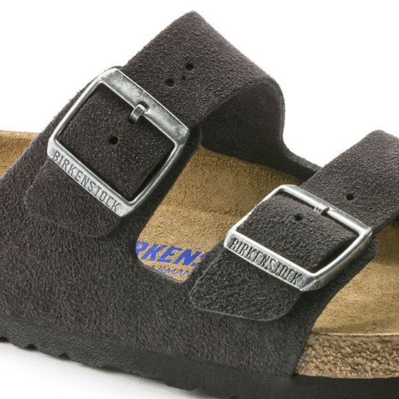 BIRKENSTOCK Grey Suede Leather Arizona Sandals 41 - Picture 10 of 16